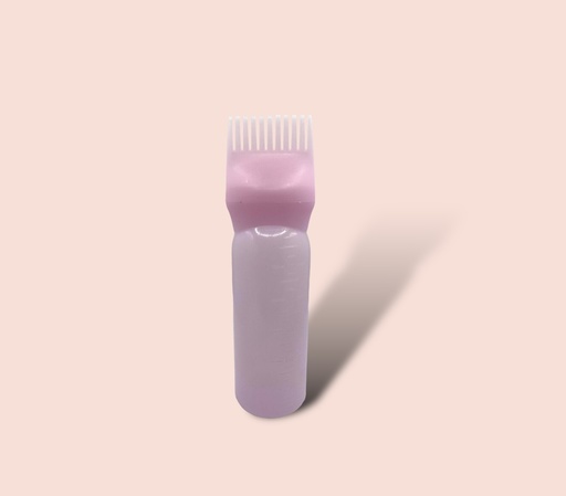 Hair oil applicator brush bottle